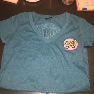 Teal blue Santa Cruz graphic tee